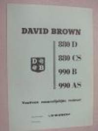 David Brown 880 D, 880 CS, 990 B, 990 AS -myyntiesite