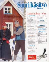 Suuri käsityölehti 1997 N:o 1. Sisältää kaava-arkin A ja ohjeet. Katso sisältö kuvista.