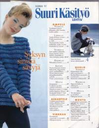 Suuri käsityölehti 1997 N:o 7 Sisältää kaava-arkin 8 ja ohjeet. Katso sisältö kuvista.