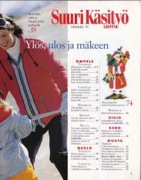 Suuri käsityölehti 1997 N:o 10 Sisältää kaava-arkin 10, malliarkin nukeille ja ohjeet. Katso sisältö kuvista.