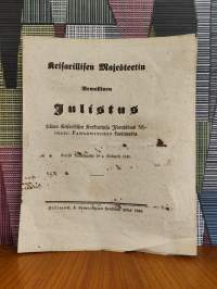 Keisarillisen Majesteetin armollinen julistus hänen keisarillisen korkeutensa Isoruhtinas Michael Pawlowitschin kuolemasta