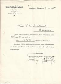Suomen Vientipankki Oy Helsinki  1925  firmalomake