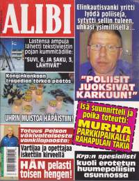 Alibi 2004 N:o 4. Poliisit juoksivat karkuun; Murha parkkipaikalla rahapulan vuoksi; Vartijaa ja opettajaa iskettiin kirveellä; Uhrin muistoa häpäistiin