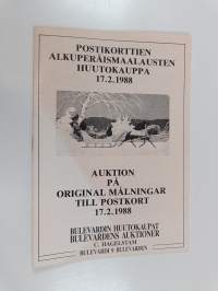 Postikorttien alkuperäismaalausten huutokauppa 17.2.1988