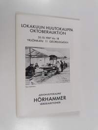 Lokakuun huutokauppa 20.10.1987 = Oktoberauktion 20.10.1987