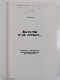 Jos miestä missä tarvitaan : poimintoja ja puheenvuoroja Hämeenlinnan sotilaspiirin 60-vuotistaipaleelta (tekijän omiste, signeerattu)