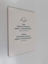 Kutsu filosofisen tiedekunnan maisteri- ja tohtoripromootioon toukokuun 31 päivänä 1964 Inbjudan till filosofiska fakultetens magister- och doktorspromotion den 3...