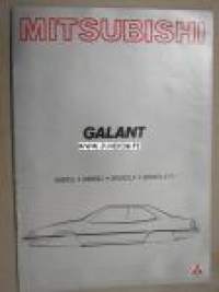 Mitsubishi Galant 1600GL, 2000GL, 2000GLX, 2000GLX-A/T -myyntiesite
