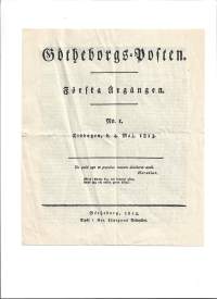 Göteborgs Posten 1813 nnr 1