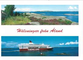 Viking Line Hälsningar från Åland  - laivakortti postikortti laivapostikortti kulkematon