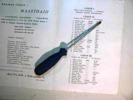 Jämim maastoajot 6.6.1954 moottoriurheilukilpailu, käsiohjelma / lähtöluettelo