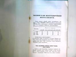 Triumph moottoripyörien hoito-ohjeita S-350 käyttö- ja hoitoohjeita