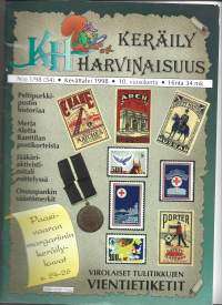 Keräilyharvinaisuus 1998 nr 1 /* peltipurkki posti, Merja Aletta Ranttila, jääkärimitali, Osuuspankin säästömerkit