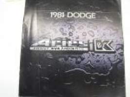 Dodge Aries K 1981 -myyntiesite