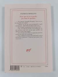 Pour que tu ne te perdes pas dans le quartier : roman