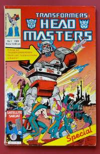 Satellite-sarjat.  Transformers 1/1988. Headmasters.  (Sarjakuvat )