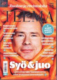 HS Teema 2015 N:ot 1, 2, 5, 6.  Vaalit, Ruokaa ja ravintoloita, Kirjat, Elokuva.  Katso sisältö kuvista.