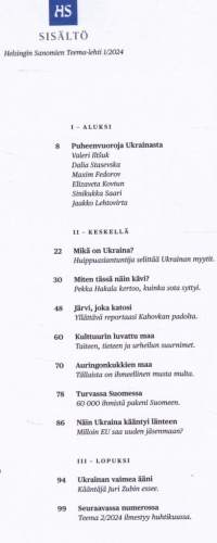 HS Teema 2024 N:ot 1. Ukraina  Katso sisältö kuvista.
