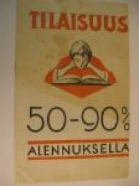 Tilaisuus 50-90% alennuksella/Karisto 1926