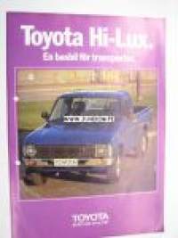 Toyota Hi-Lux försäljningsbroschyr -myyntiesite
