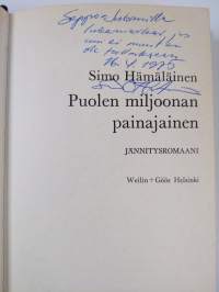 Puolen miljoonan painajainen : Jännitysromaani (signeerattu, tekijän omiste)
