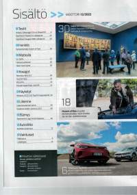 Moottori -lehti 12 / 2022  Tietoa autoista, tapahtumista, testeistä Mutta myöskin matkailukohteista