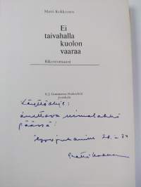 Ei taivahalla kuolon vaaraa : Rikosromaani (signeerattu)