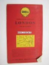 Shell Thoroughfare Guide-map London and its environs -kartta