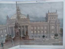Berliinin valtiopäivätalo 1800-l 2-osainen opetustaulu