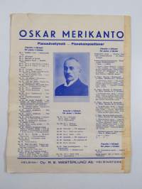 Oskar Merikanto : Laulusävellyksiä