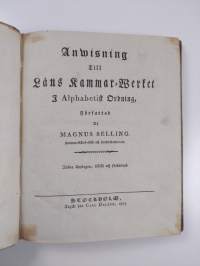 Anwisning till läns kammar-verket : i alphabetisk ordning