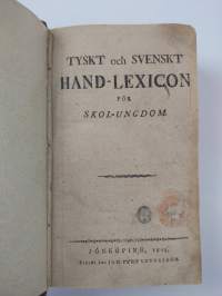 Tyskt och svenskt hand-lexicon för skol-ungdom