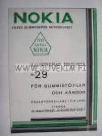 Nokia illustrerad prislista nr 29 för gummistövlar och -kängor