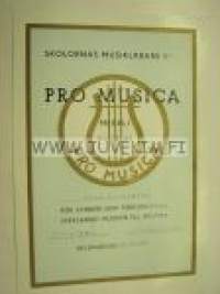 Skolornas Musiklärare R.F:s Pro Musica Medalj Carl Blomqvist -mitalin myöntokirja