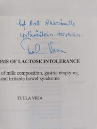 Symptoms of Lactose Intolerance : Influence of milk compositon, gastric emptying, and irritable bowel syndrome (signeerattu, tekijän omiste)