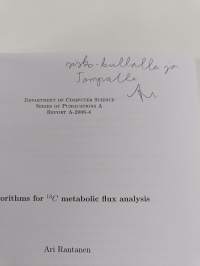 Algorithms for 13C Metabolic Flux Analysis (signeerattu, tekijän omiste)