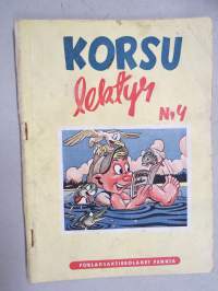 Korsu lektyr 1944 nr 4 (Korsu-lukemisto ruotsinkielisenä versiona), runsas kuvitus, mm. P. Viherluoto, Henrik Tikkanen ym.