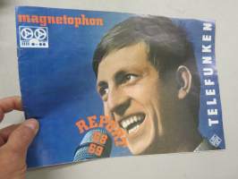 Telefunken Magnetphon Report 1968-69 -ääninauhalaitteiden - nauhurien tuoteluettelo / myyntiesite