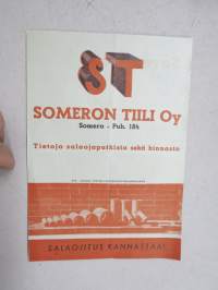 Someron Tiili Oy  - Tietoja salaojaputkista sekä hinnasto