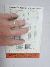 Someron Tiili Oy  - Tietoja salaojaputkista sekä hinnasto