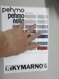 Kymarno Pehmo / Pehmonella, huopapohjaiset muovimatot -myyntiesite / värimallit