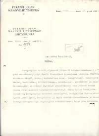 Peräpohjolan Maanviljelysseura   Kemi 1935 - firmalomake 2 eril