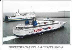 Superseacat four &amp; Translandia   -  laivakortti,postikortti laivapostikortti   kulkematon