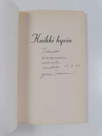 Kaikki hyvin : tekstiviestit Kuopio - New York (signeerattu, tekijän omiste)