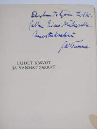 Uudet kasvot ja vanhat parrat - Kuvia ja kuvauksia eduskunnan lapsuuden ajoilta (tekijän omiste, signeerattu)