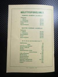 Paimion puhelin oy / Puhelinluettelo 1974