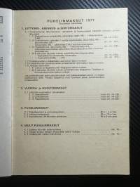 Paimion puhelin oy / Puhelinluettelo 1977