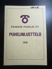 Paimion puhelin oy / Puhelinluettelo 1978