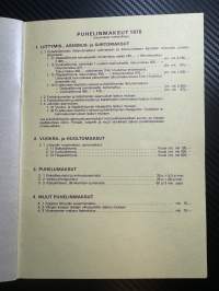 Paimion puhelin oy / Puhelinluettelo 1978