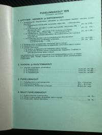 Paimion puhelin oy / Puhelinluettelo 1979
